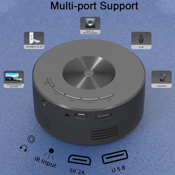 Mini Projektori Kannettava Lcd Video Elokuva Multimedia Kotiteatteri Elokuva soitin
