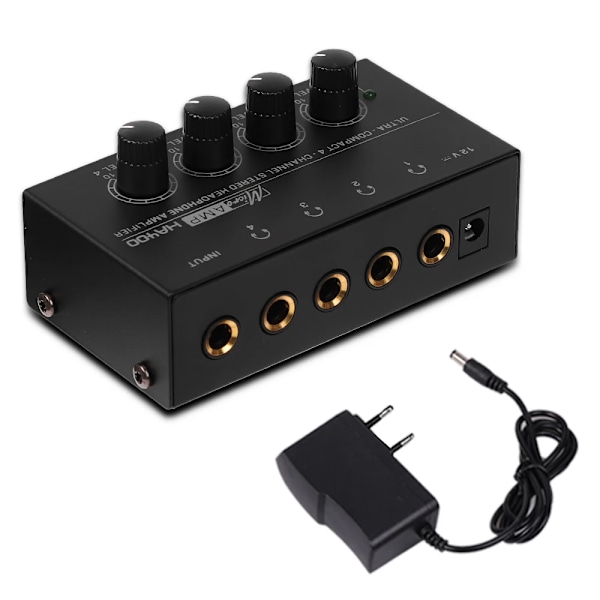 Ammattimaiset 4 kanavaa Mini o Stereo Kuulokkeet Vahvistin HA400 Ultrakompakti Audio Vahvistin Virta adapterilla