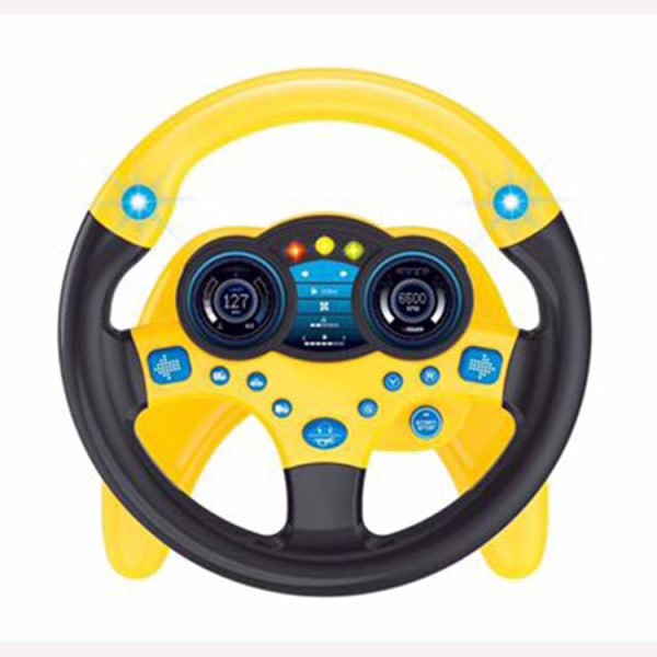 Söta barn ratt hjul leksak med ljus simulering körning ljud musik roliga pedagogiska leksaker