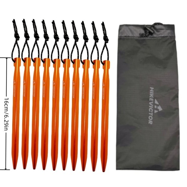 10 stycken aluminium legering ultralight tält pinnar 16cm utomhus camping  mark spik tält pålar med vind rep förvaring väska