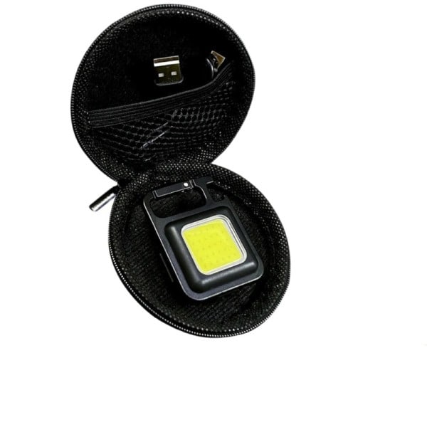 Mini LED Nøglering Lys Mutifution Bærbar USB Genopladelig Lomme Work Light med proptrækker