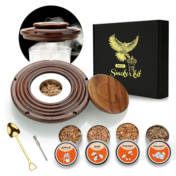 Cocktail Smoker Kit Smoking Set med 4 Trä chips
