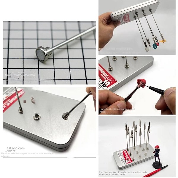 <p>Model Metal Magnetic Spraying Clamps Clip with lagring boks modell maling verktøy&nbsp;</p>