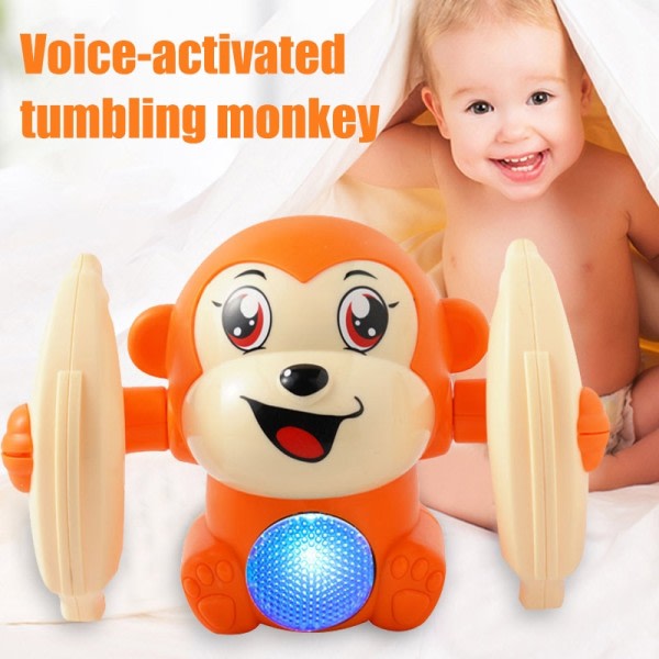 Vauva hauska ääni ohjaus pyörivä pieni apina lelu kävely laulu aivo peli ryömiminen sähkö lelut