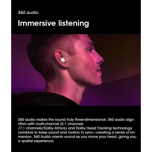 Trådløs Earbud Bluetooth Aktiv Støj Annullerende vandtæt Hovedtelefoner til iOS Android Alle telefoner