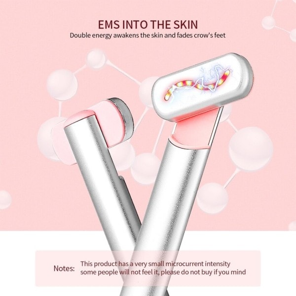 Röd Ljus terapi Ansiktsbehandling Hudvård Verktyg Ansikte Hals EMS Mikroström Massage Anti Aging Skin Tighten