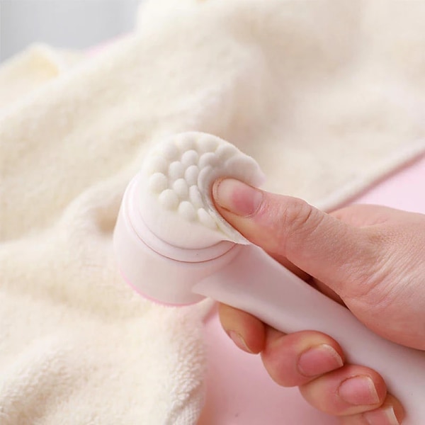 3D dubbel silikon ansiktsbehandling rengöring borste manuell massage ansiktsbehandling borste