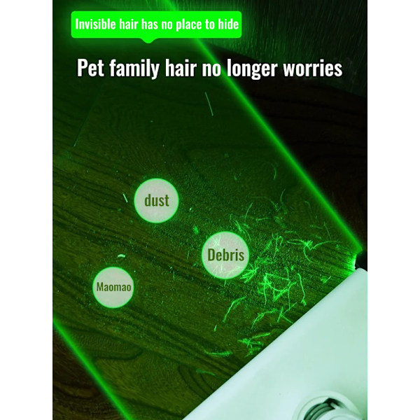 Pölynimuri puhdistin pöly näyttö LED lamppu vihreä valo puhdistus piilotettu pöly