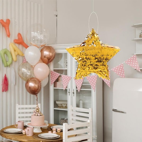 Kultainen Tähti Pinata Juhla Fiesta Pinata Perinteinen Tähti Pinata Käsintehty Pinata Tikkulla