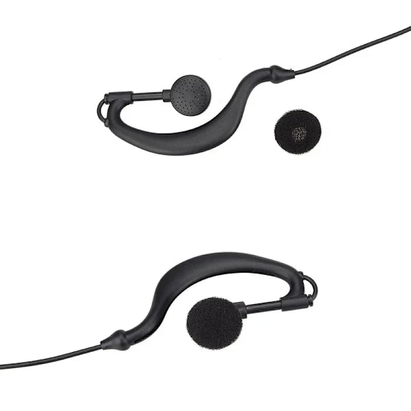 Motorola 2-pinners Øre krok PTT Mic Mikrofon Øretelefon Headset