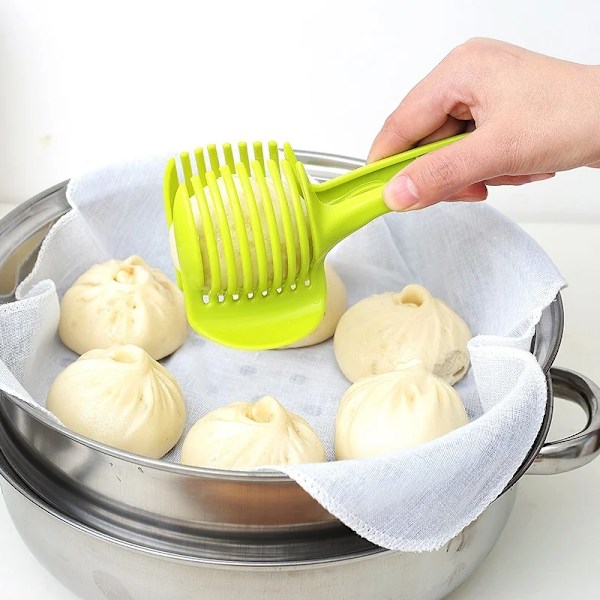 Rostfritt stål Kök Handhållen Apelsin Citron Skärare Tomat Skärning Klämma Frukt Skärare Lök Skärare
