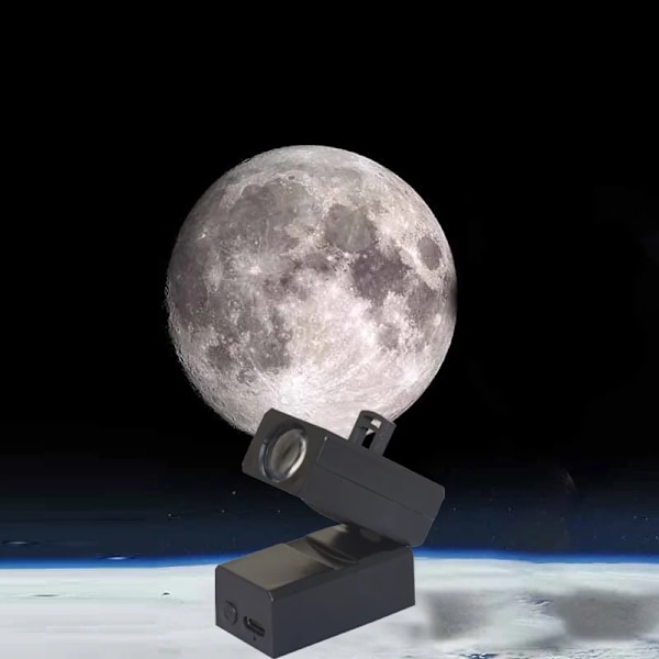 Jord Måne Projektion Lampa Uppladdningsbar Stjärna Projektor Planet Projektor Bakgrund Atmosfär Led Natt Ljus Barn Sovrum Inredning