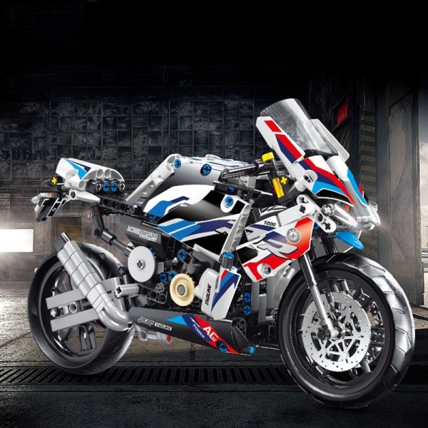 Teknisk Motorcykel Bil Modell Byggnad Block MOC Fordon Stad Speed Racing Motorcykel Leksaker
