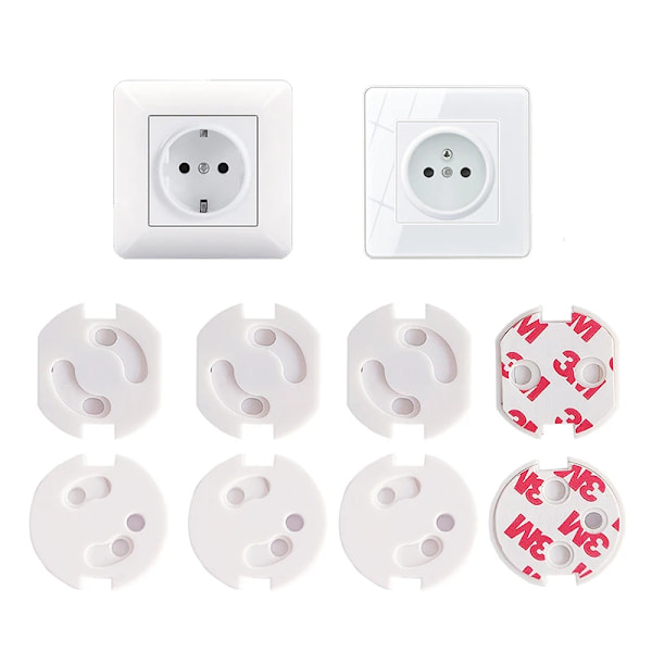10 stykker Baby Sikkerhed Barn Elektrisk Stikkontakt Udtag Stik Beskyttelse Sikkerhed To Phase Safe Lås Cover Børn Sockets Cover Stik