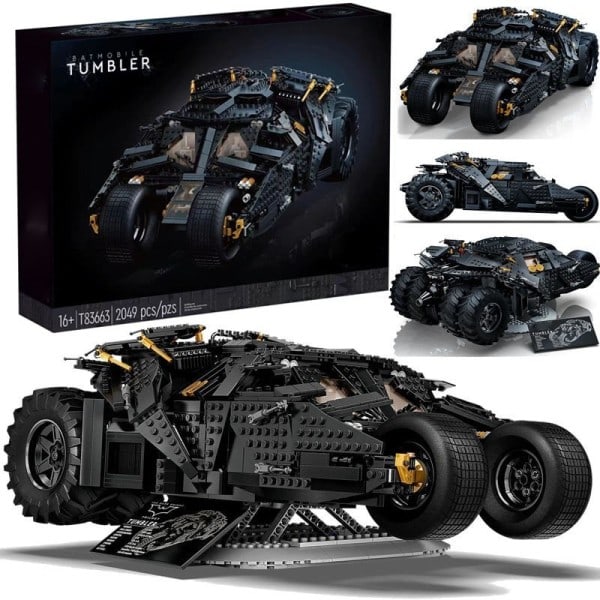 Pellets Klosser Batmobilen Tumbler BatPod Motorsykkel Set Modell Bygningsblokker Leker For Barn