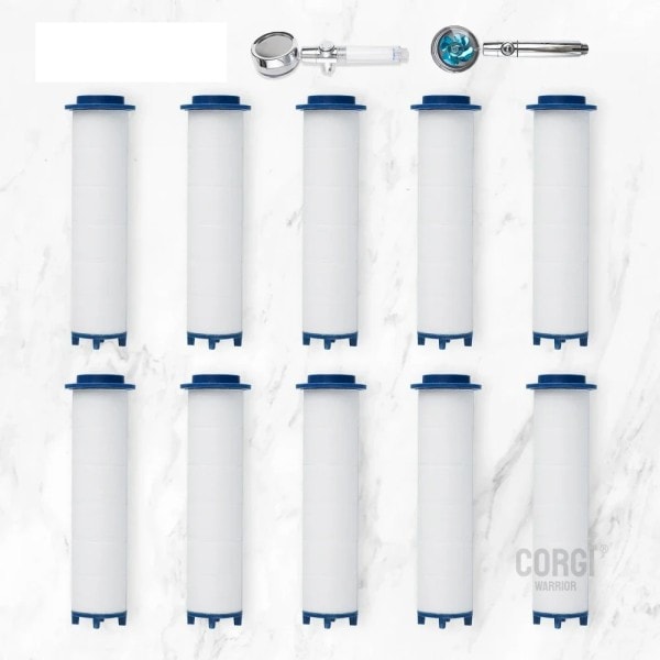 Ersättning Dusch Huvud Bomull Filter Set Vatten Rening 8,5cm 3,34tum Längd
