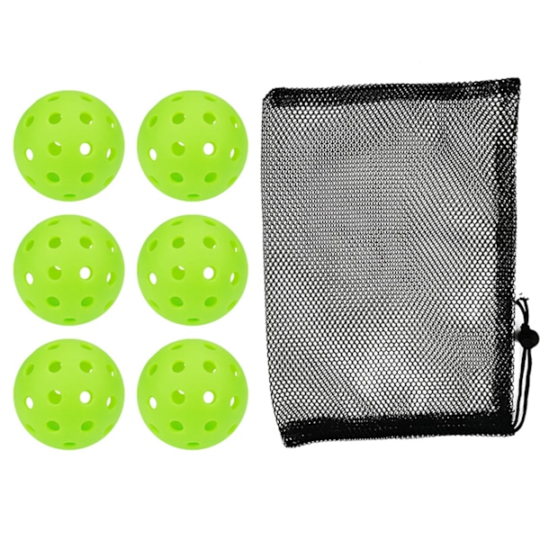 6 bitar Pickleball Ballar 40 Hål Pickleball Hög Elastisk Tålig Ihålig Ballar