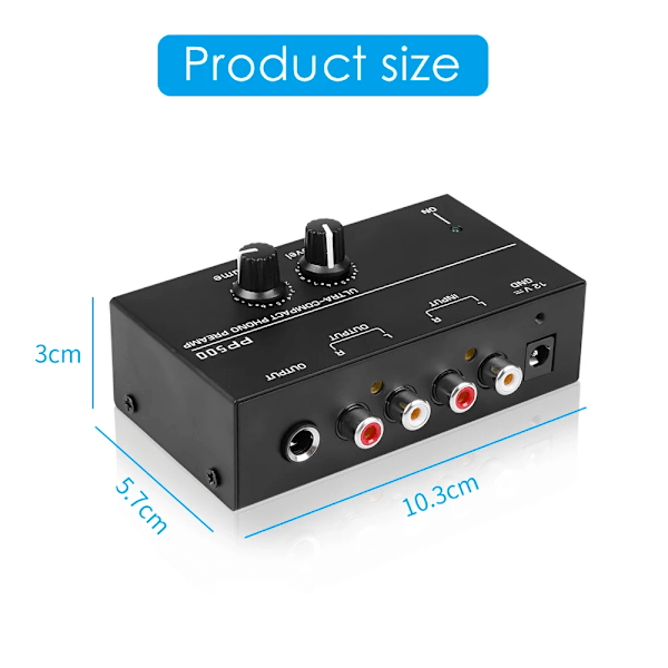 Phono Preamp pre Amp Preamplifier with Level Volume Control