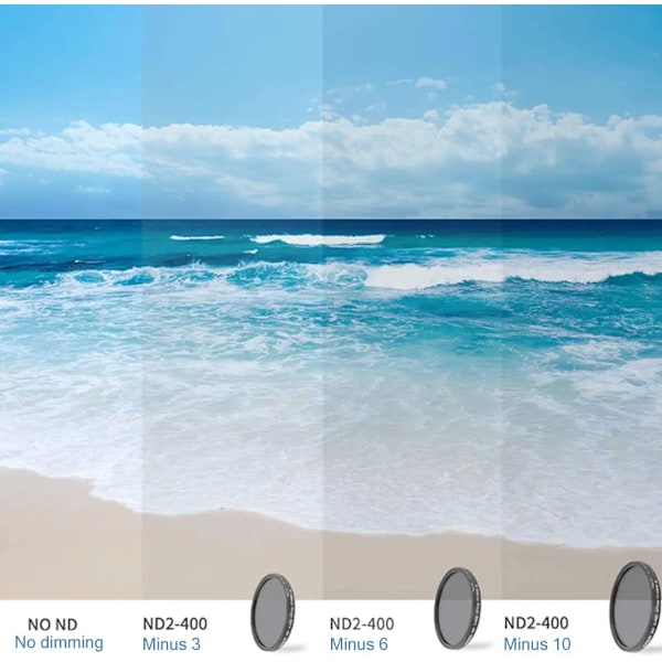 DSLR Kamera Variabel ND Filter Neutral Densitet Fader Justerbar ND2-400 40,5 mm