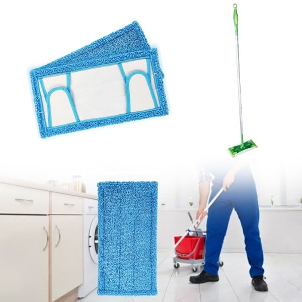 Mikrokuitu kovapuu lattia moppi tyyny märkä ja kuiva Flip moppi pestävä uudelleenkäytettävä Swiffer lakaisukoneelle