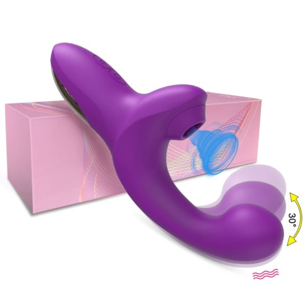 Kraftig Dildo Vibrator Hunn Klit Suger Vakuum Klitoris Stimulator Mimic Finger Vrikkende Sex Leketøy