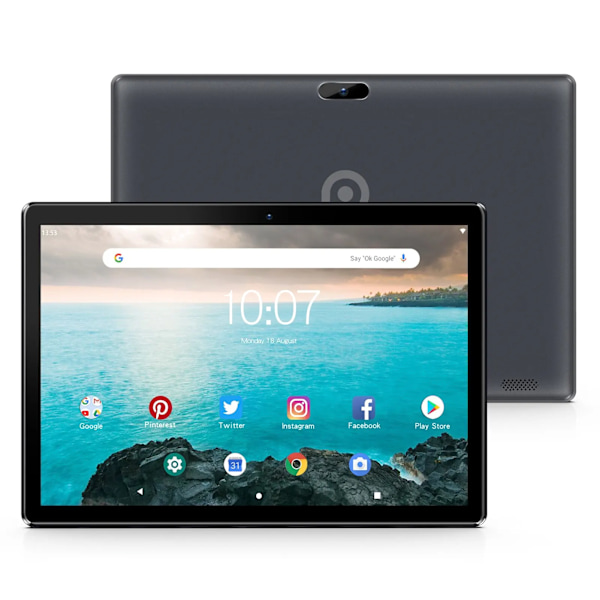 10 Tommer Nettbrett PC med SIM Slot Android 10 64 GB Quad Core Touch Screen