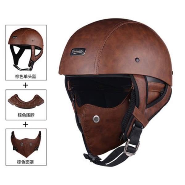 Half Face Vintage Moottoripyörä kypärä Retro Saksa Kask