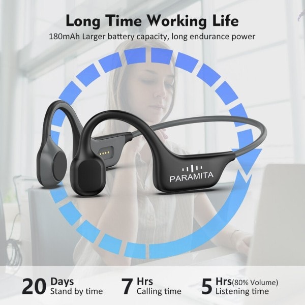 Real Bone Conduction Hörlurar Bluetooth Trådlösa Hörlurar