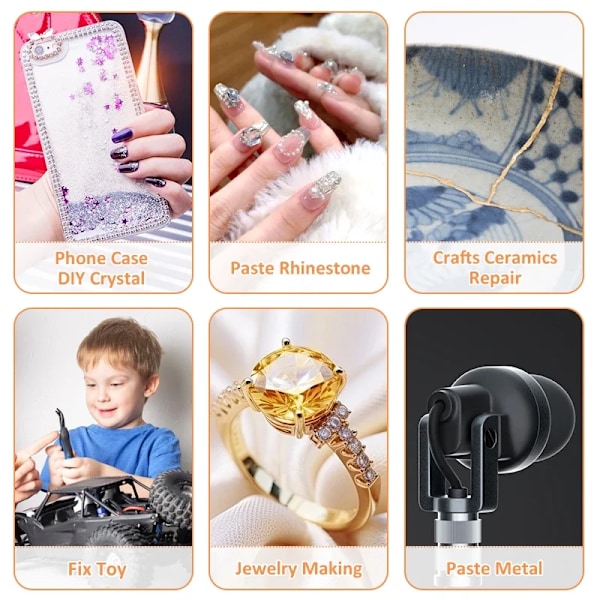 110ml Liimaa Strassit Crystal DIY Askartelu Työkalut Neulat Epoksi Liima Vahva Koruille Kästöille Fix Liima Koti hitsaus FluxesTools