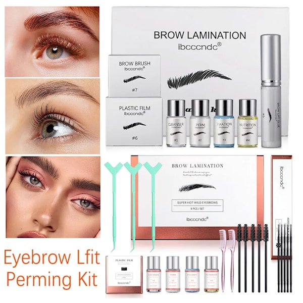 Brow Lamination Kit Øjenbryn Lifting Perming Lotion Kit Med Brush Cling Flim Tools