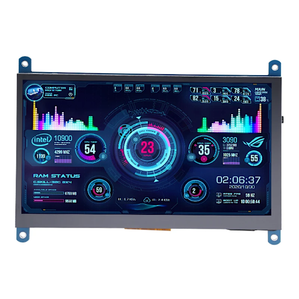 7 tum IPS TFT LCD Display Touch Skärm Monitor 1024*600 RGB Pixel USB HDMI-kompatibel