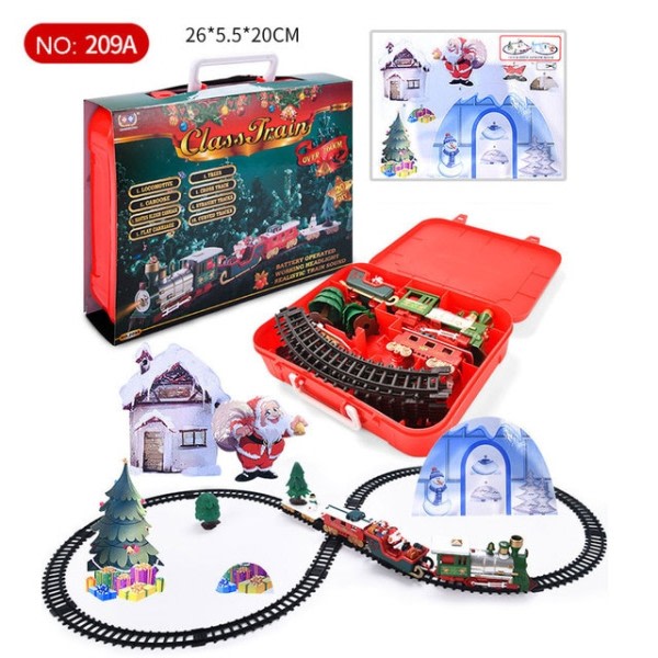 Ljus Och Ljud Jul Tåg Järnväg Spår Leksaker Jul Tåg gåvor leksaker