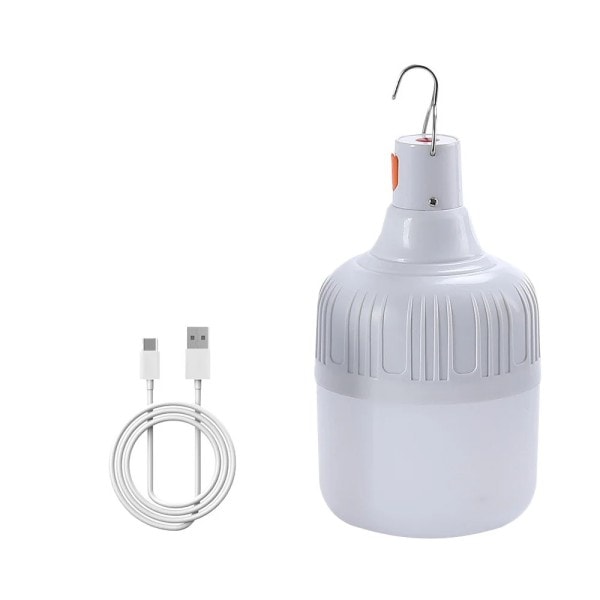 5 stykker usb oppladbar led pære bærbar camping lys pære nødlys lys lommelykt lys utendørs piknik hengende telt lys