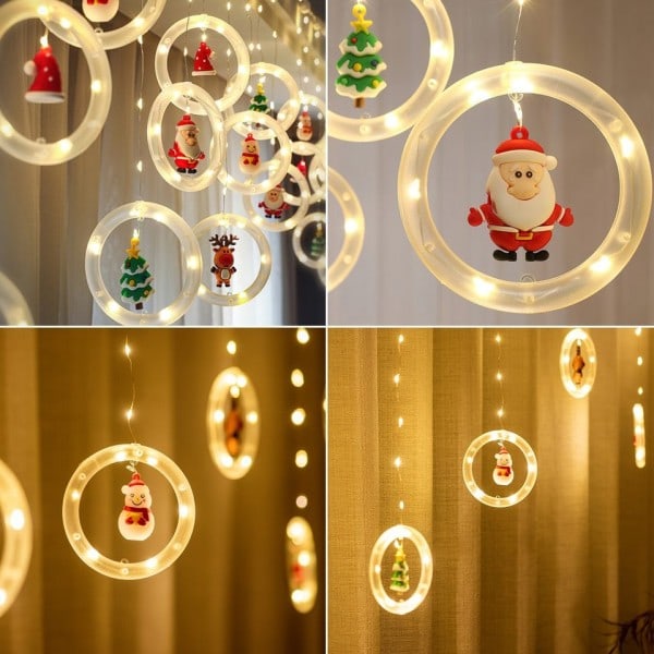 LED Semester Ljus Jul Dekoration USB Plug Rum Girland Nytt År Dekor Snöre Ljus