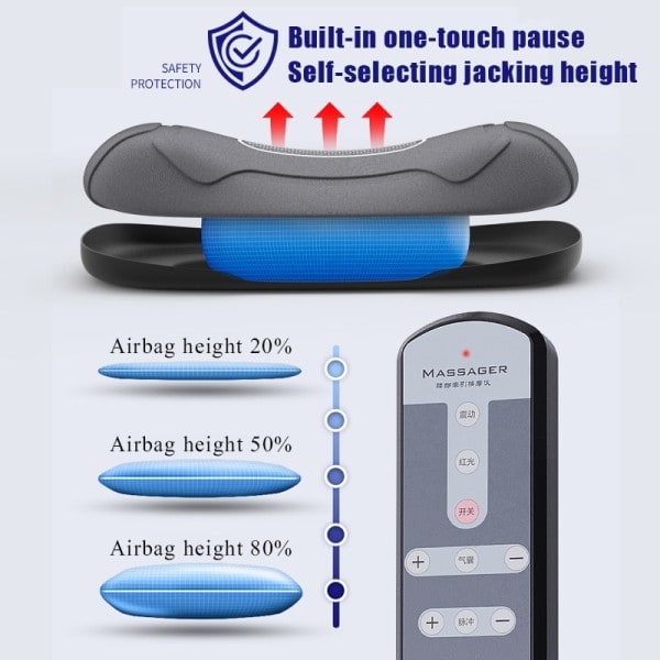Lumbar Massager For Smertelindring  Justerbar Intensitet EMS Vibrasjon Intelligent Elektrisk Uppblåsbar Rygg Posture Corrector