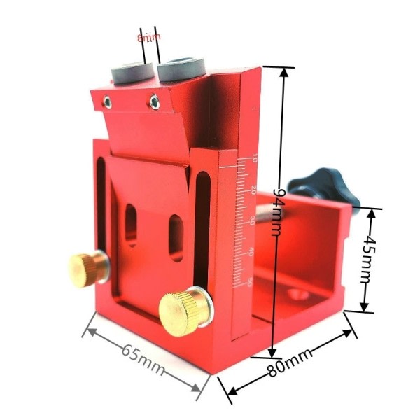 9,0 mm aluminium diagonal hull hull lokalisering stift feste lomme boring guide