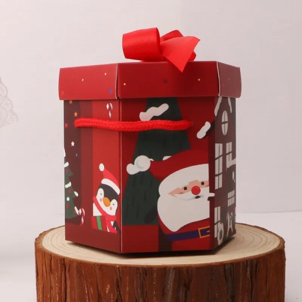 10 kpl joulu juhla lahja laatikko kannettava köysi joulu lahja paperi  laatikko keksille karamelli omena hyvää joulua pakkaus tarvikkeita 6e95 |  Fyndiq