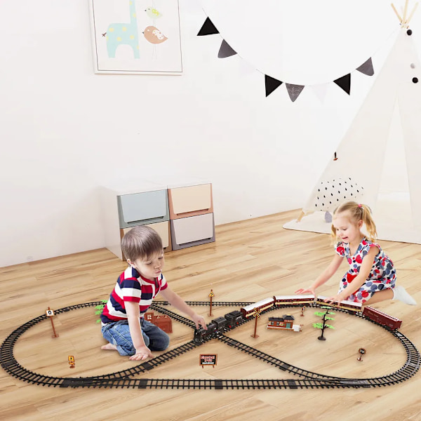 Bil Järnväg Spår Ånga Lok Motor Diecast Modell Utbildnings Spel Pojke Leksaker