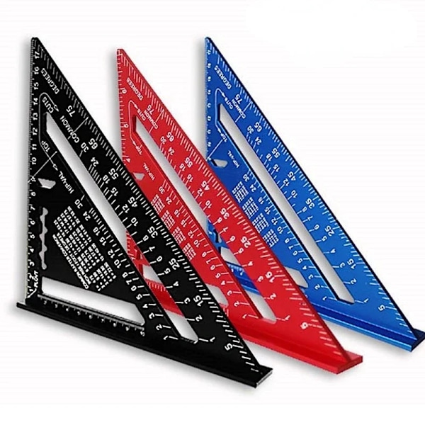 Triangel linjal 7 tum mått verktyg aluminium legering snickare verktyg
