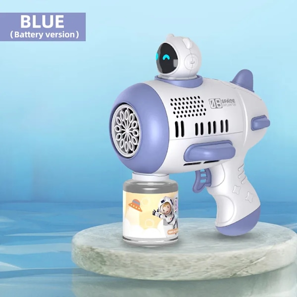 Bubble Machine Raketti  Täysin automaattinen 12 reikää muoto  Spaceman puhallin valolla