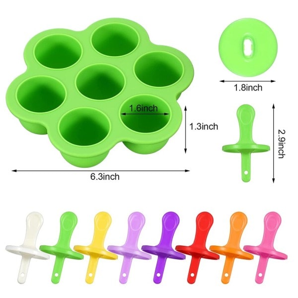 Silikon Popsicle Mögel Gör-det-själv Is Pop Mögel med Plast pinnar Popsicle Makers Form Kök Glass Verktyg