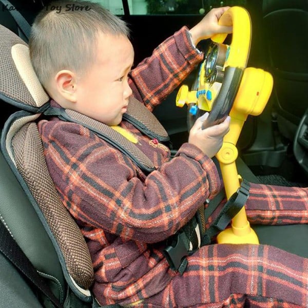 Sähköinen simulaatio ohjaus pyörä lelu valo ja ääni opetus lapset apupilotti lapsia'S auto lelu