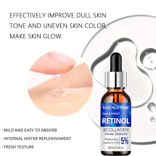 Retinol Kräm Serum Kombinationsset för Ansiktsvård Återfuktar