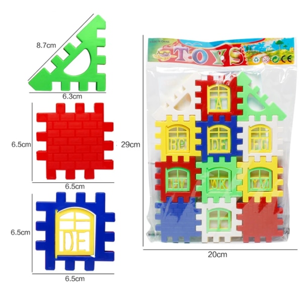 Baby Paradise Hus stavemåte forvirret plast blokker By Gjør selv Kreativt Modell Figurer Pedagogisk Barn Leker