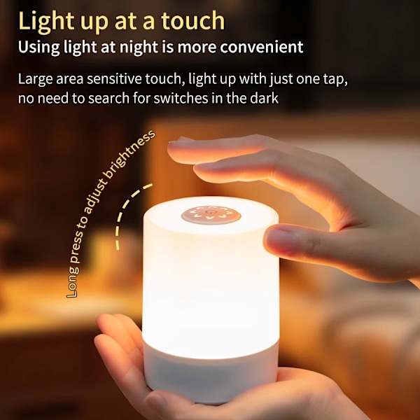 USB LED Lampa Fjärrkontroll Switch Uppladdningsbar Tre Färger Ljus