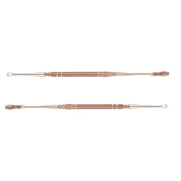 Rose guld rostfritt stål spiral öronpetare öron scoop öronvax grävning verktyg 1st