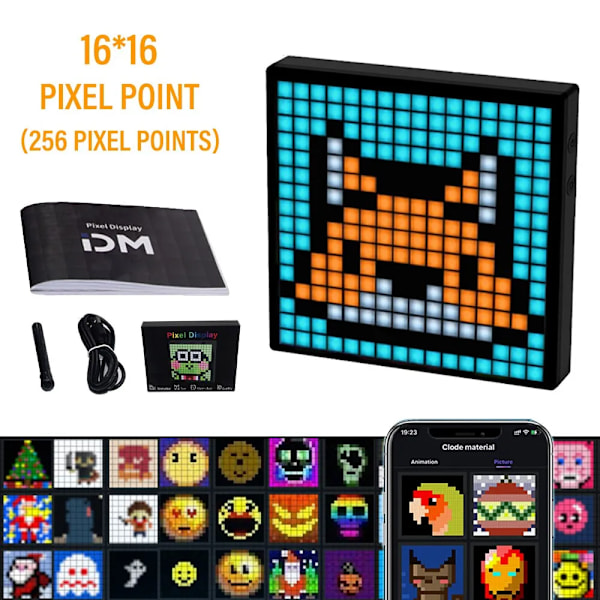 LED Pixel Display APP Kontrol Programmerbar Nat Lys Gør det selv Tekst Mønster Animation Til Hjem Dekoration