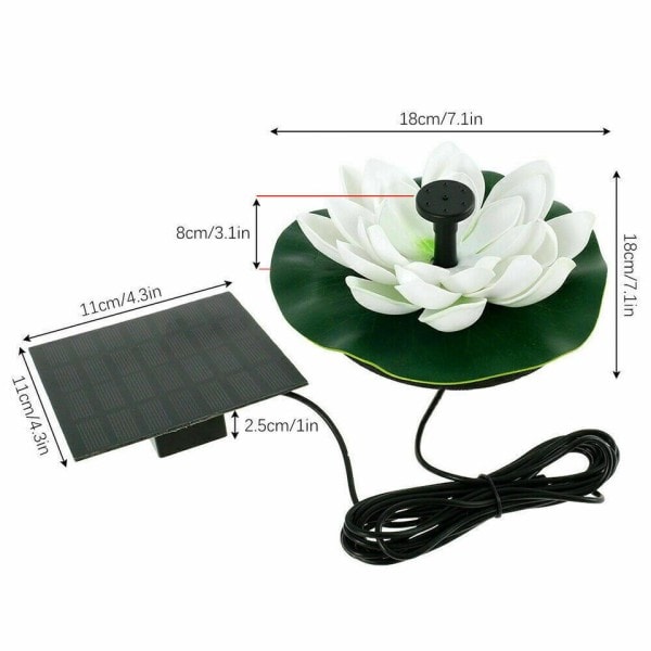 Mini Lotus Solar vatten fontän damm dekoration vattenfall fontän