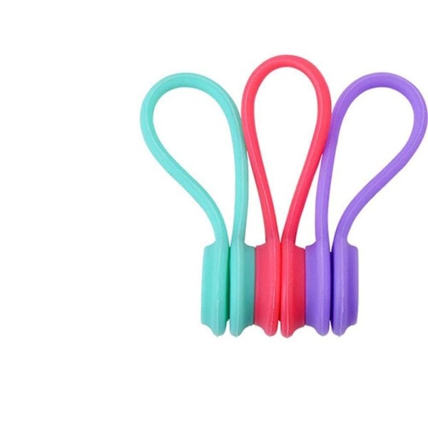 Återanvändbara Twist Klipsar för Bundling Organisering Kablar Hörlurar USB Laddningssladd Silikon Kabel Winder