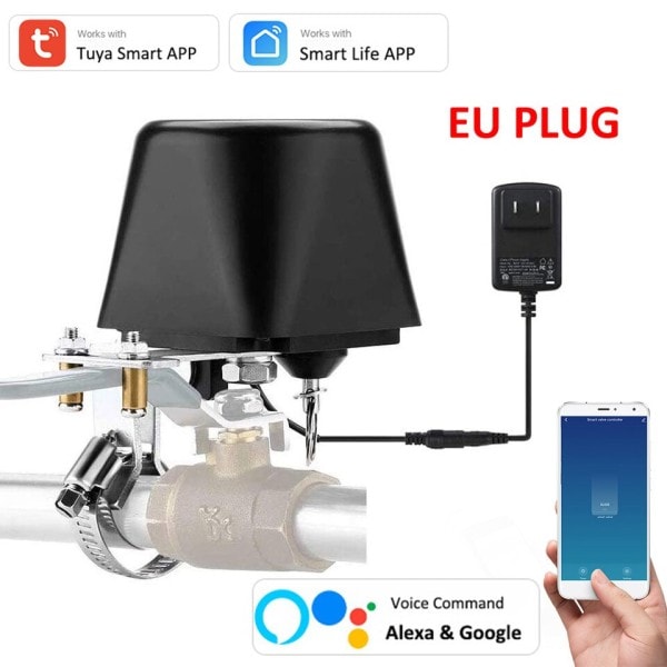 Smart Alexa Google ZigBee WiFi Vatten Valve Avstängning Timer Sprinkler Controller